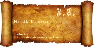 Windt Bianka névjegykártya